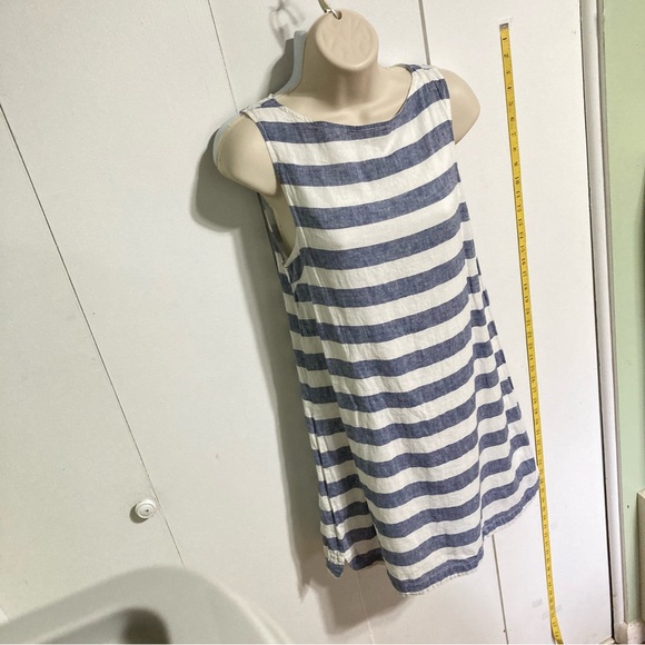BEACH LUNCH LOUNGE Alina Nautical Stripe Linen Cotton Shift Dress Womens XS - Picture 4 of 13